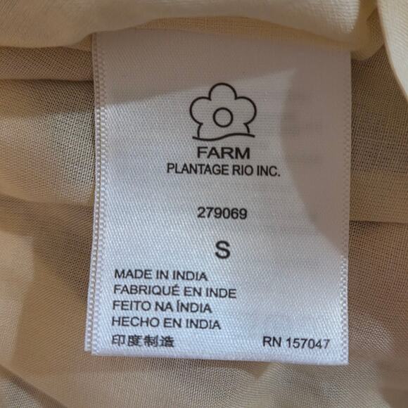 Farm Rio for Anthropologie Puff-Sleeve Fitted Mini-Dress NWT sz S Floral Ruffled - Picture 7 of 12